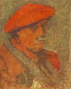 Jozsef Rippl-Ronai Self-portrait with Red Beret china oil painting artist